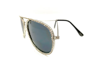 Rhinestone Mini Aviator Sunglasses