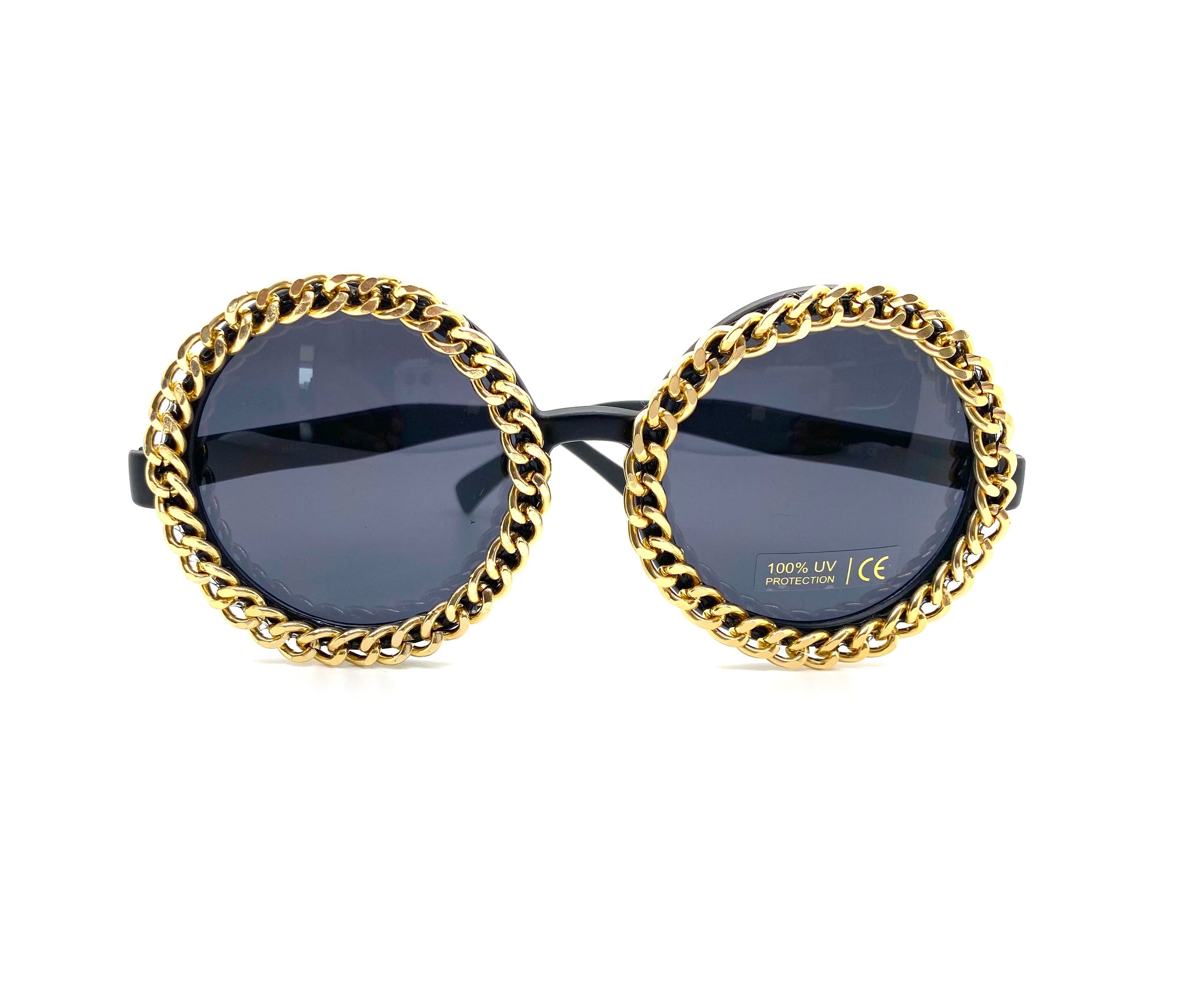 Chained Round Sunglasses