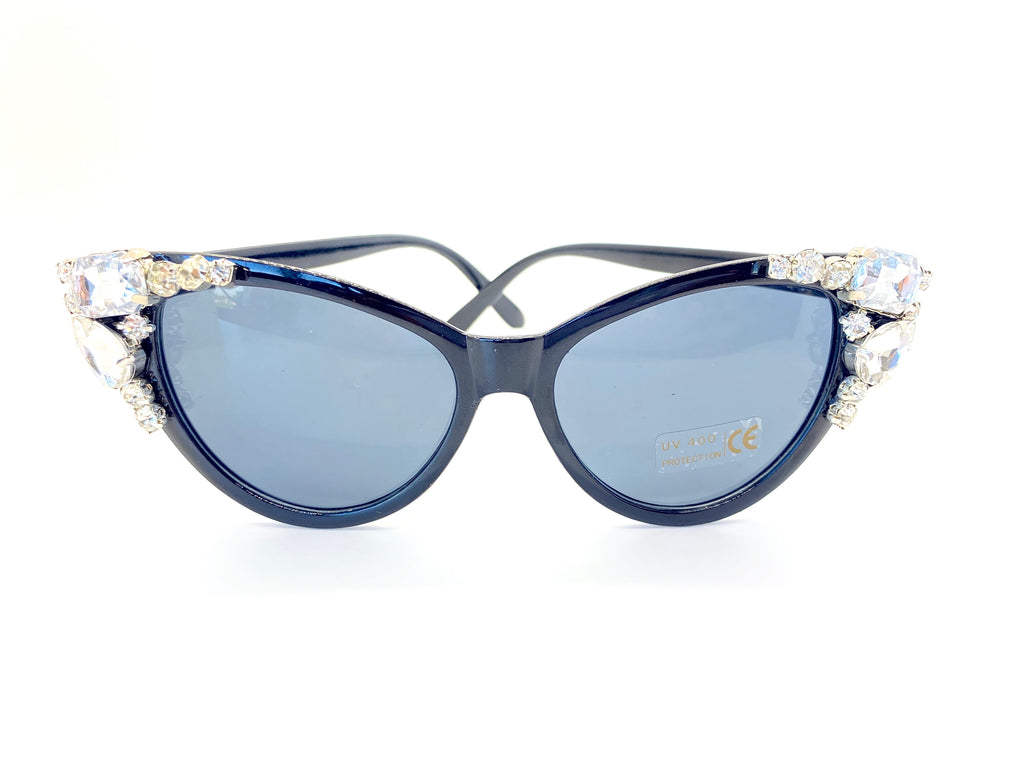 Luxe Rhinestone Cat Eye Sunglasses