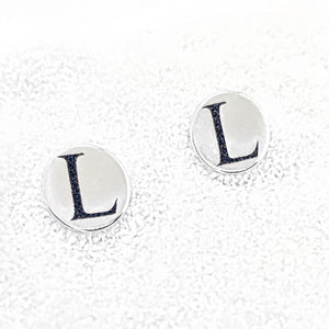 Initial Silver Color Earrings
