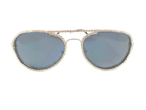 Rhinestone Mini Aviator Sunglasses