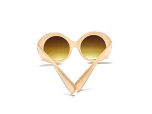 Peach Round Sunglasses